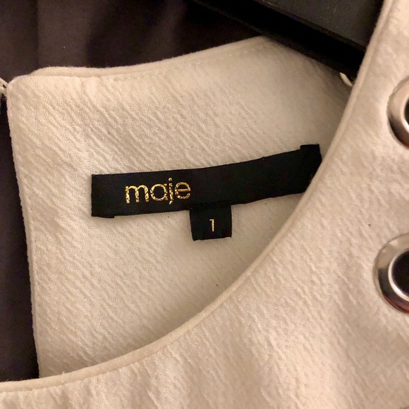 White Maje tank top with eyelet details - Picture 3 of 3